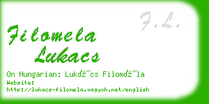 filomela lukacs business card
